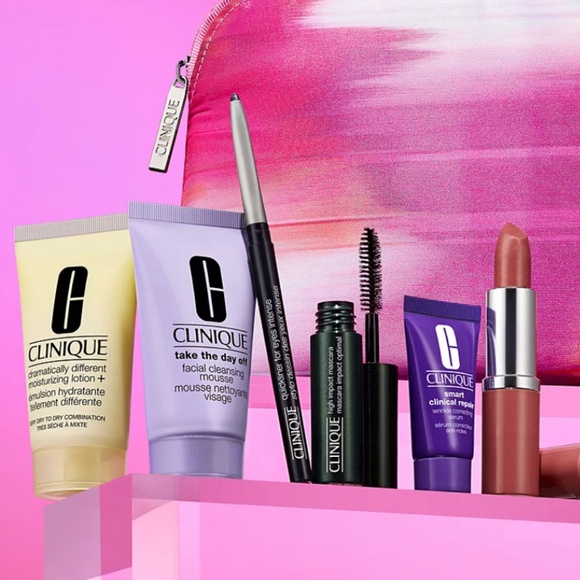 Clinique 7-piece Bare Pop Makeup and Smart Skincare Gift Set NEW SEALED - Picture 2 of 2